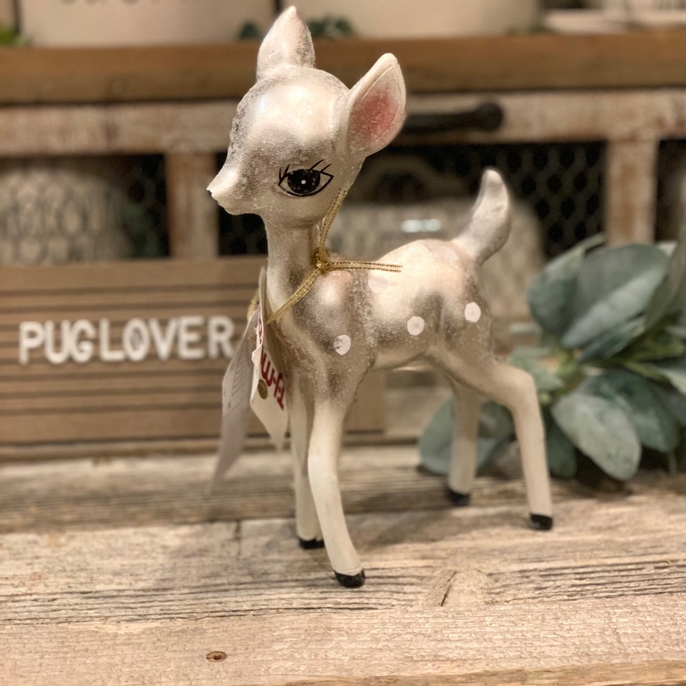 Glittery Silver Reindeer